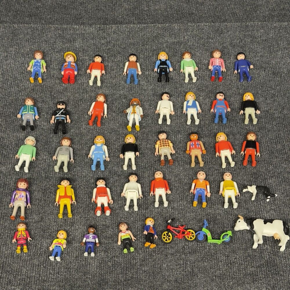 Vintage 70s 90s Geobra Playmobil Lot Of 40